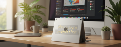 מדבקת ה׳ מלך למחשב נייד - תמונה 9 - מדבקת זהב