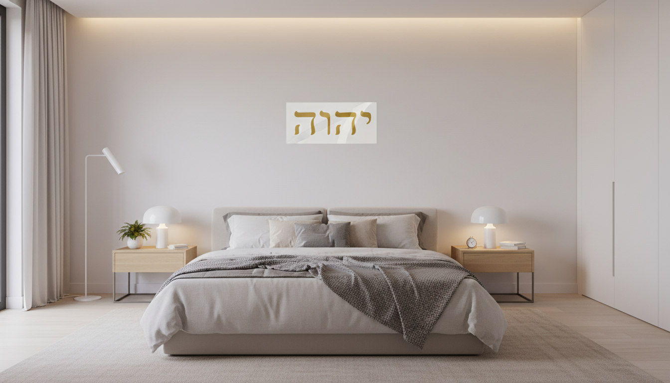 מדבקת שם הוי״ה לחדר שינה — קדושה בבית