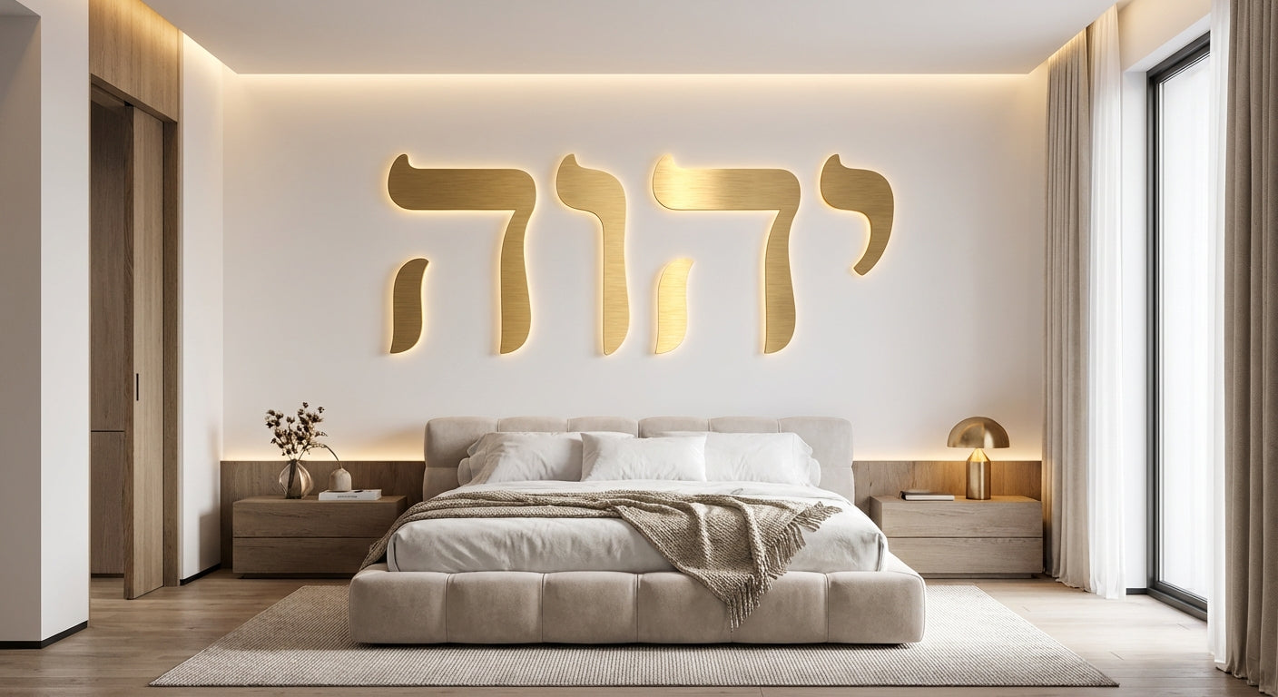 מדבקת שם הוי״ה לחדר שינה — קדושה בבית